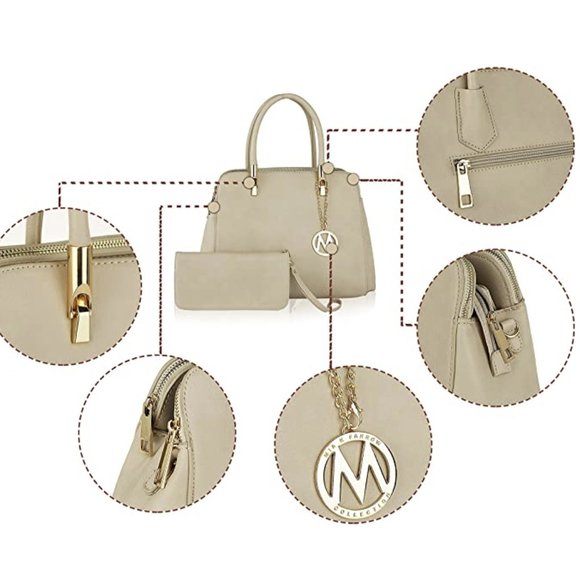 Mirella Women's Designer Handbag w/Matching Wallet - Picture 4 of 4